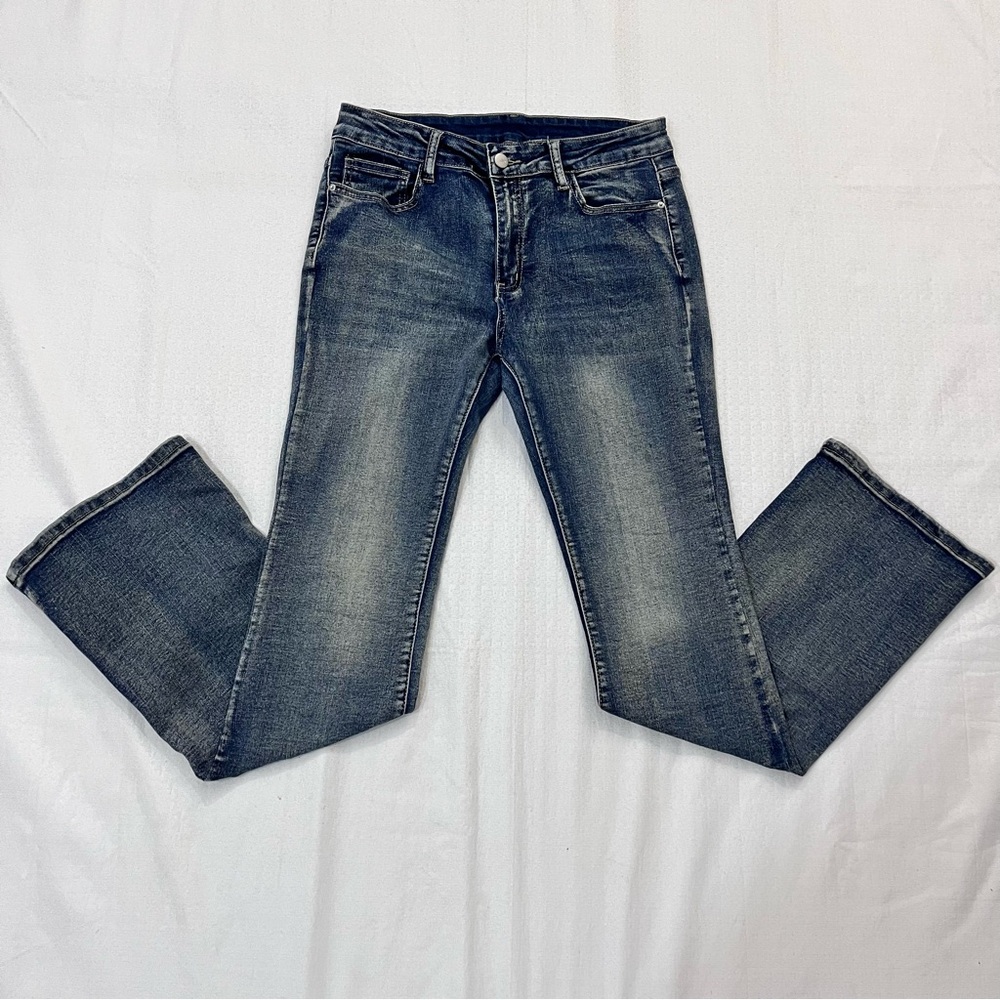 SHEIN Dark Blue Flare Jeans size large - Picture 2 of 5